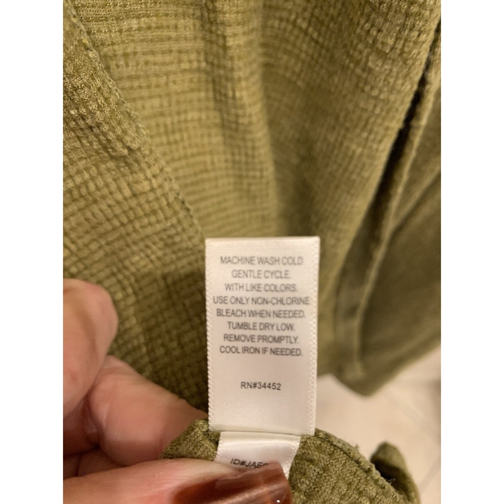 Cuddl Duds Olive Green Open Front Cocoon Cardigan - Picture 5 of 6